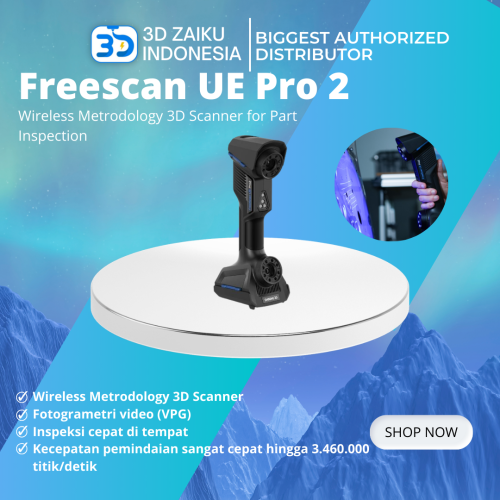 Shining 3D Freescan UE Pro 2 Wireless Metrodology 3D Scanner for Part Inspection